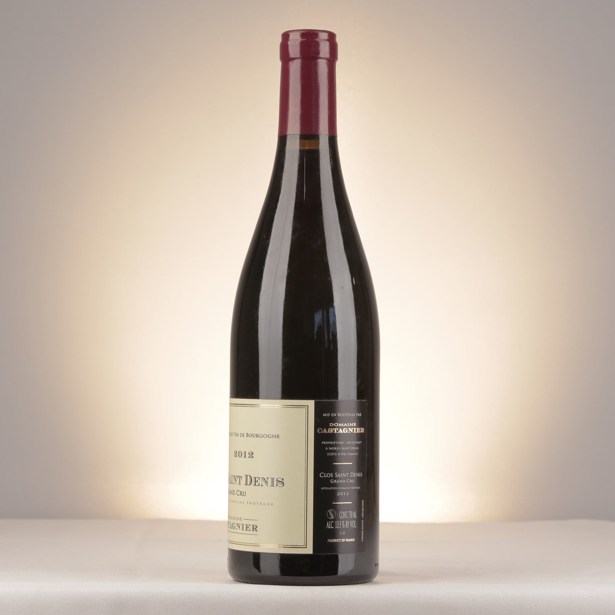 Domaine Castagnier Clos Saint-Denis Grand Cru 2012 Bottle detail