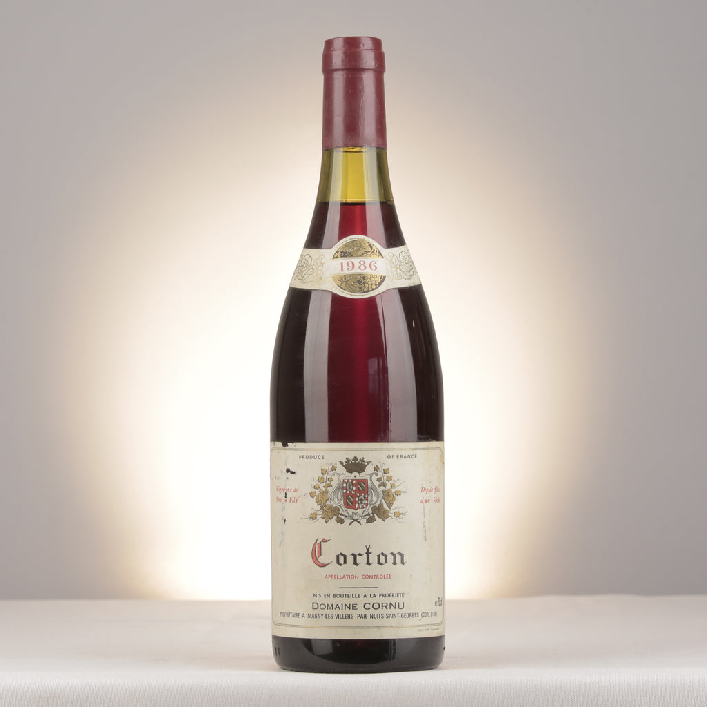 Domaine Cornu Corton Grand Cru 1986 Bottle front (lot 0372)