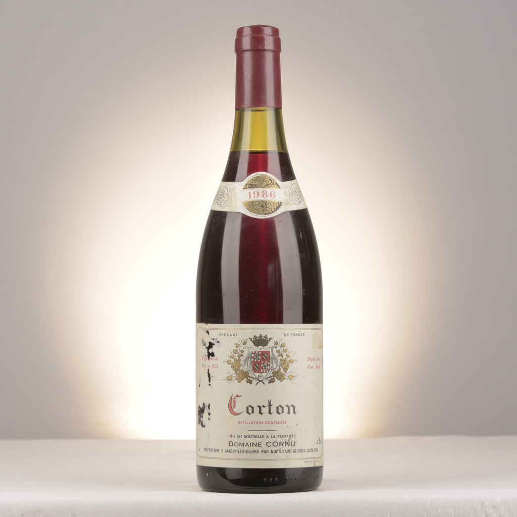 Domaine Cornu Corton Grand Cru 1986 Bottle front (lot 1284)