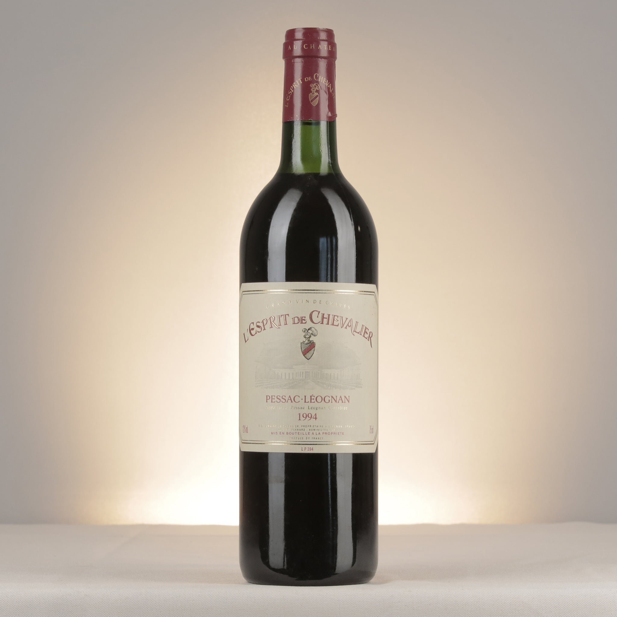 Domaine de Chevalier L'Esprit de Chevalier Rouge Pessac-Leognan 1994 Bottle front (lot bb09)
