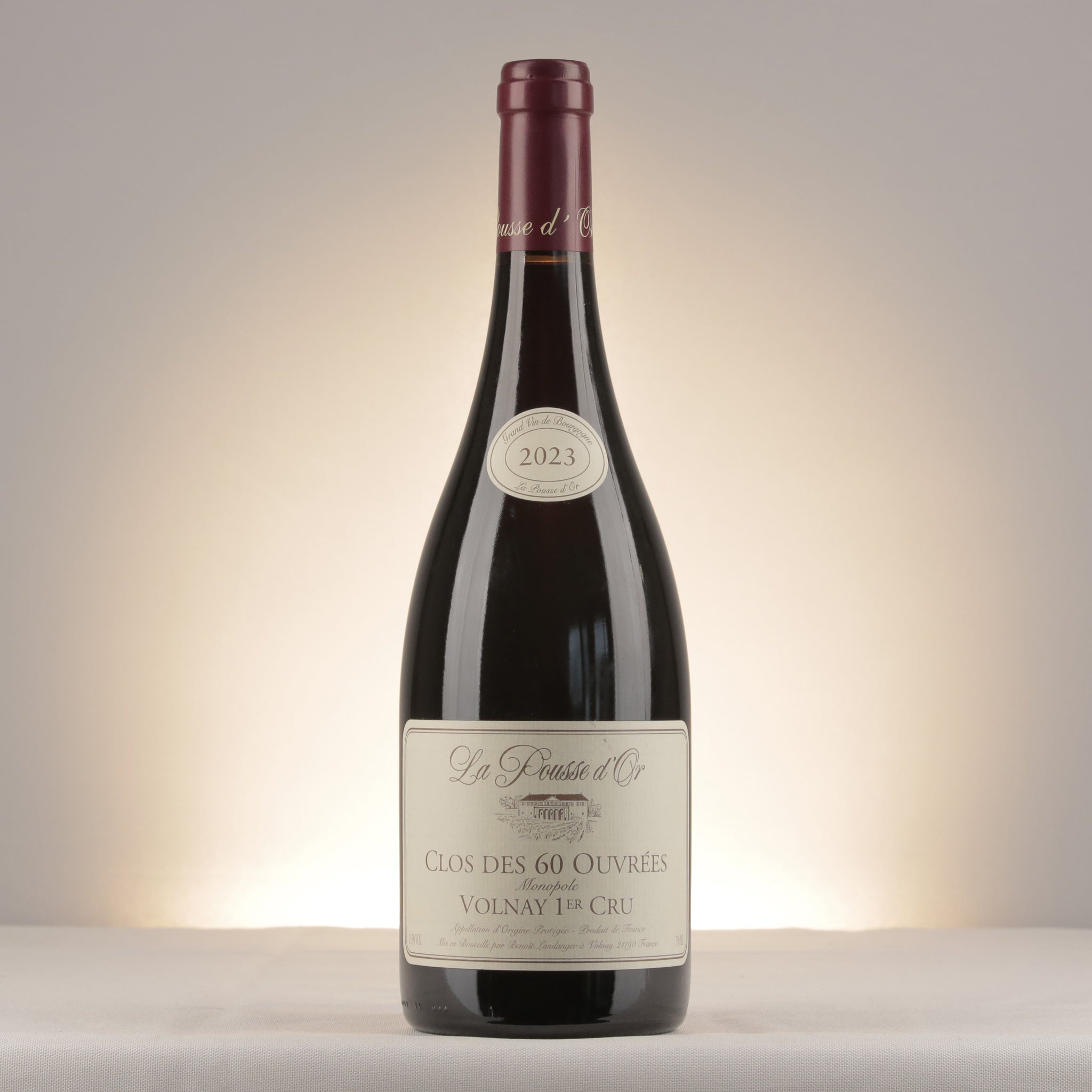 La Pousse d'Or Volnay 1er Cru Clos des 60 Ouvrées 2023 Bottle front