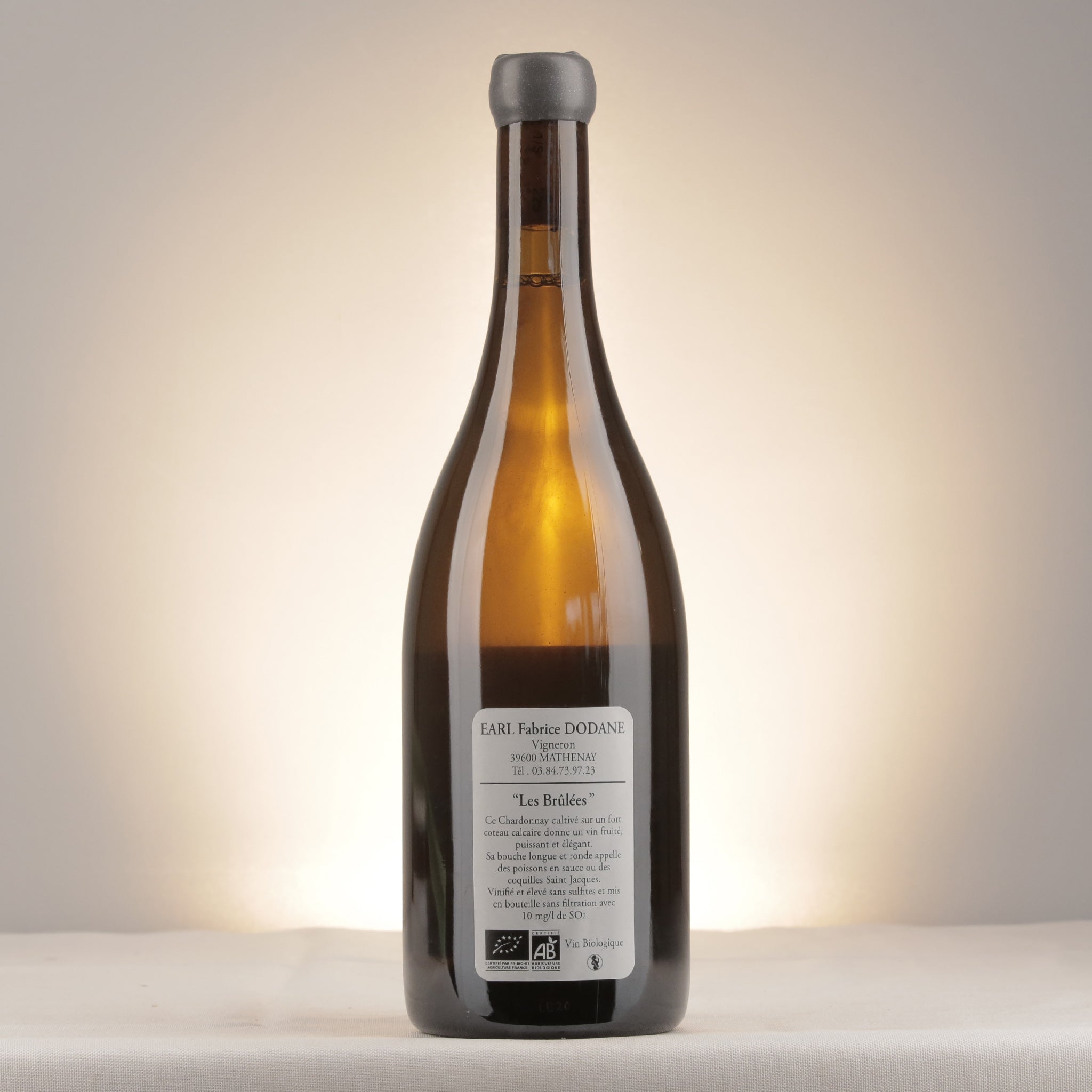 Domaine de Saint-Pierre Arbois Les Brulées Chardonnay 2020 Bottle back