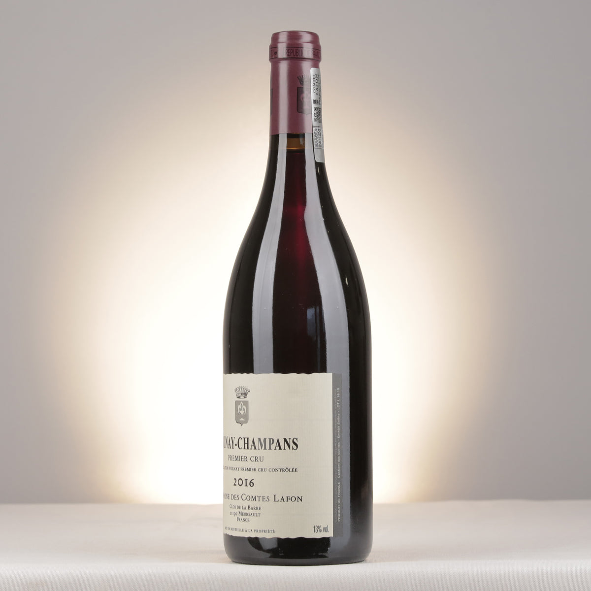 Comtes Lafon Volnay 1er Cru Champans 2016 Bottle turned left