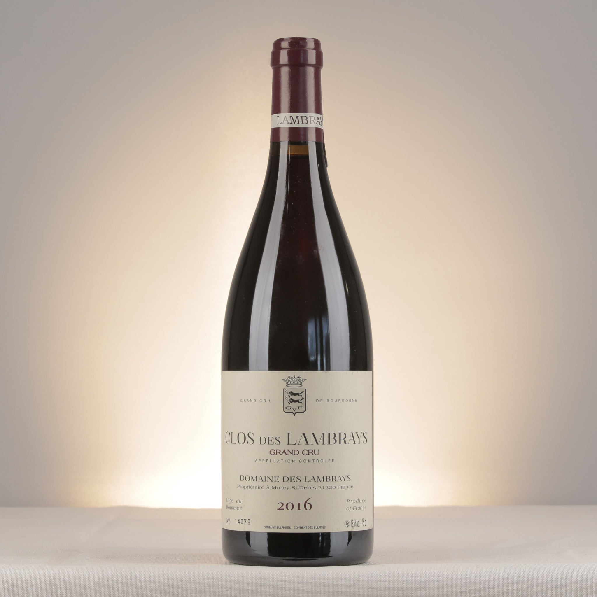 Clos des Lambrays Grand Cru 2016 Bottle front