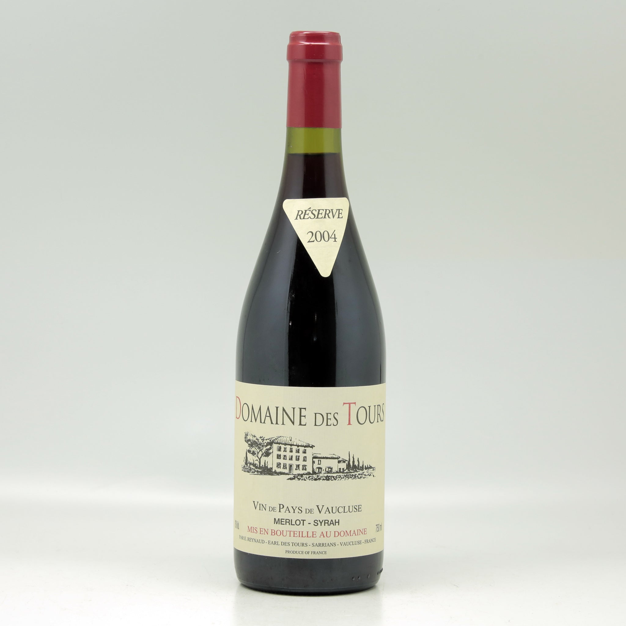 Domaine des Tours Merlot Syrah 2004 Bottle front