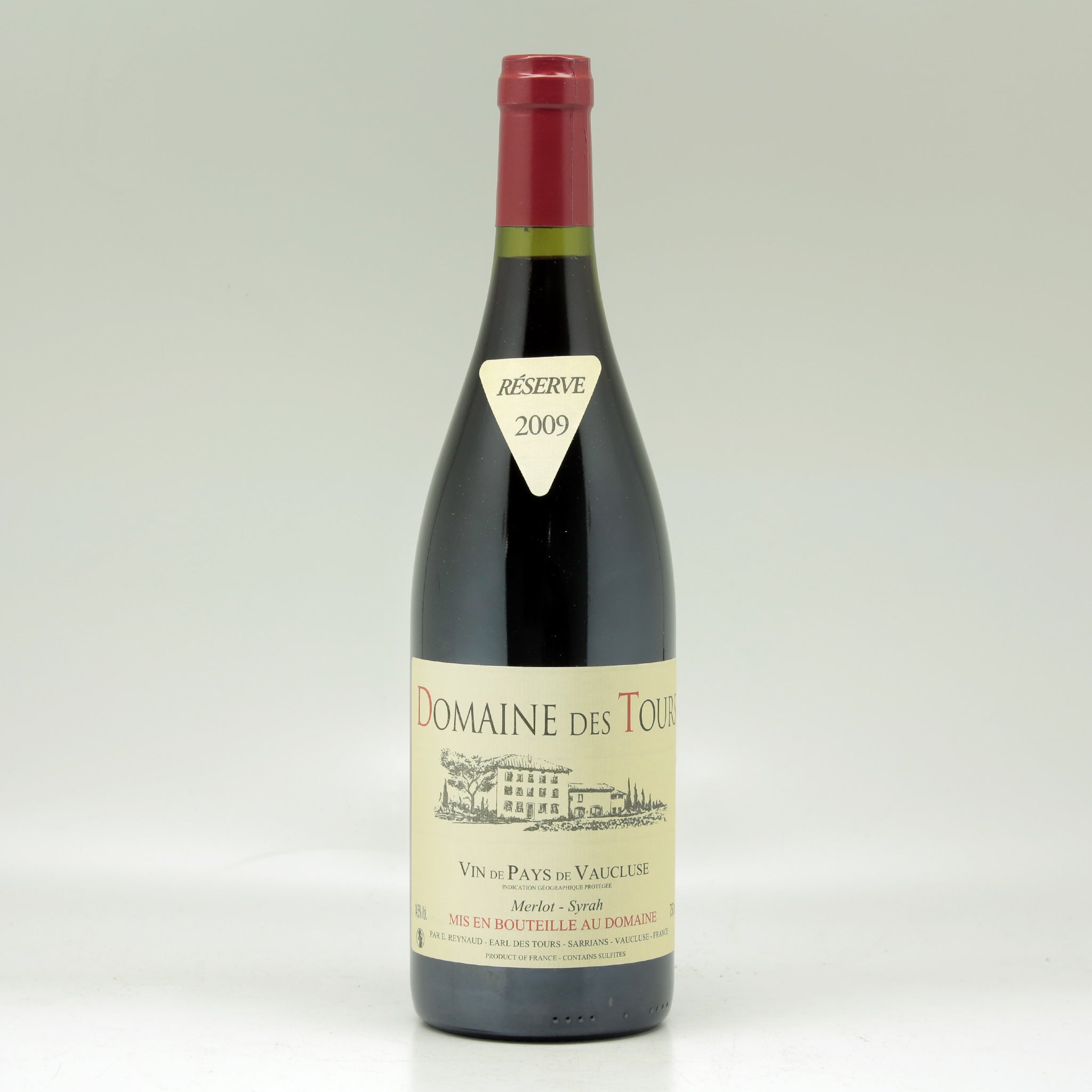 Domaine des Tours Merlot Syrah 2009 Bottle front