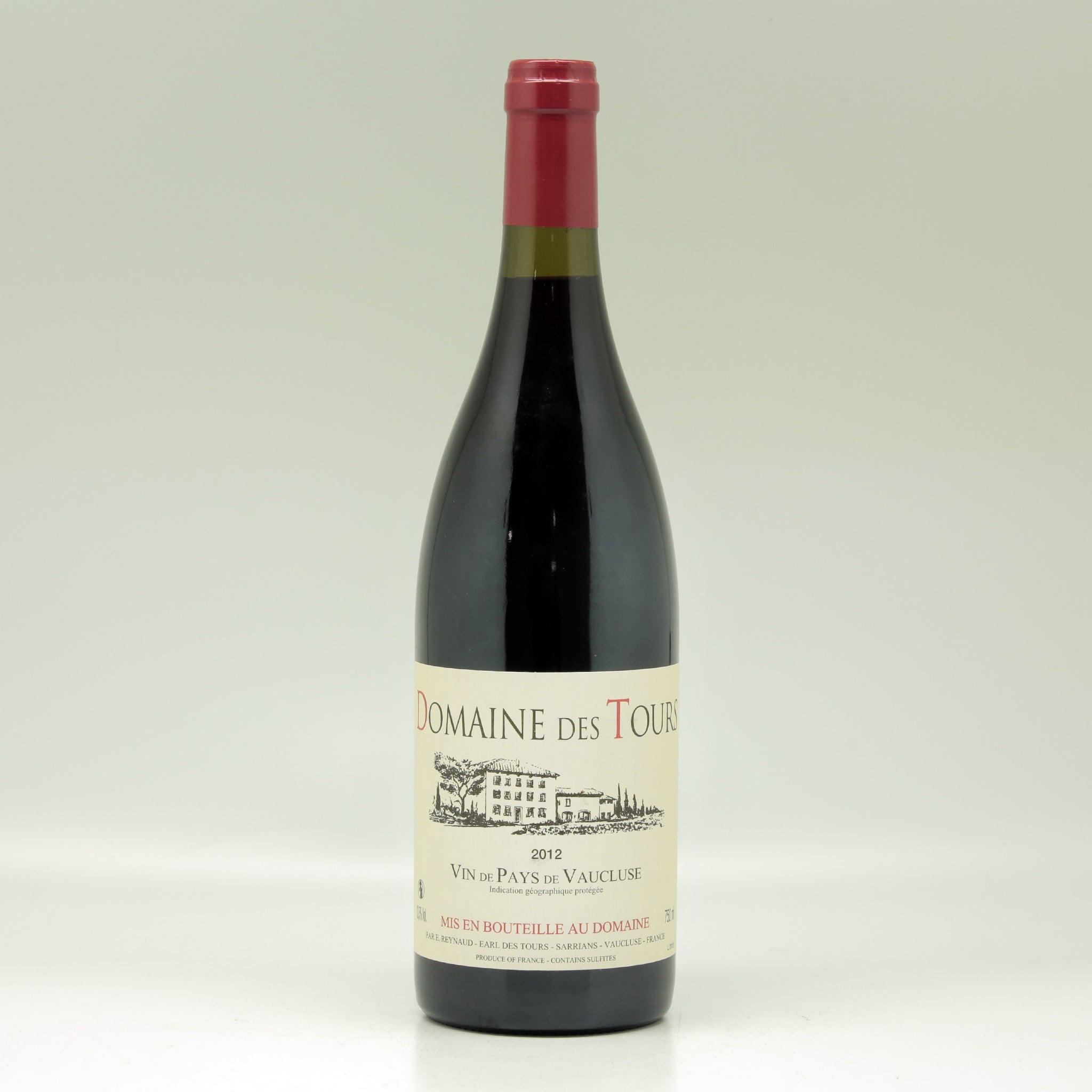 Domaine des Tours Vaucluse Red 2012 Bottle front