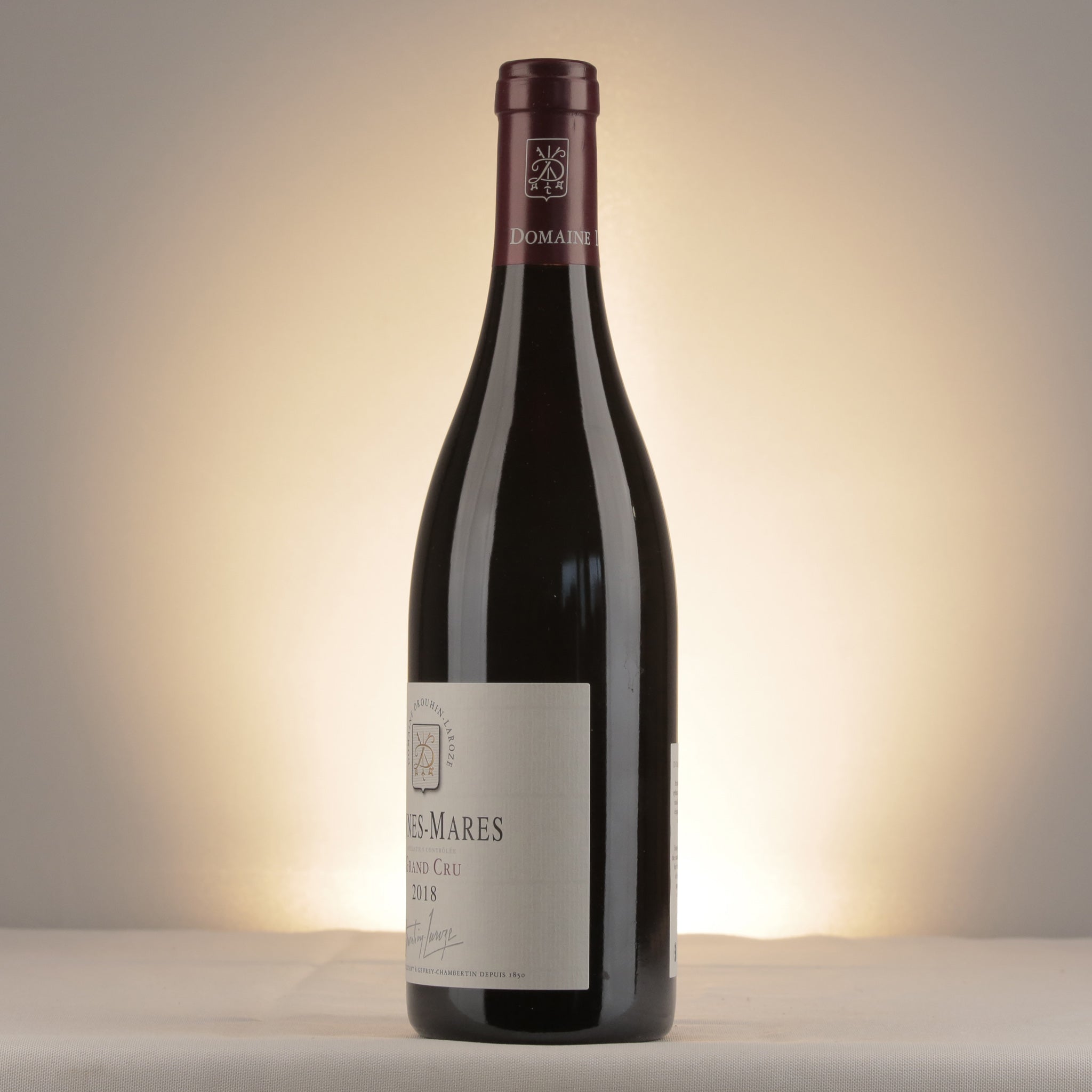 Domaine Drouhin Laroze Bonnes Mares Grand Cru 2018 Bottle detail