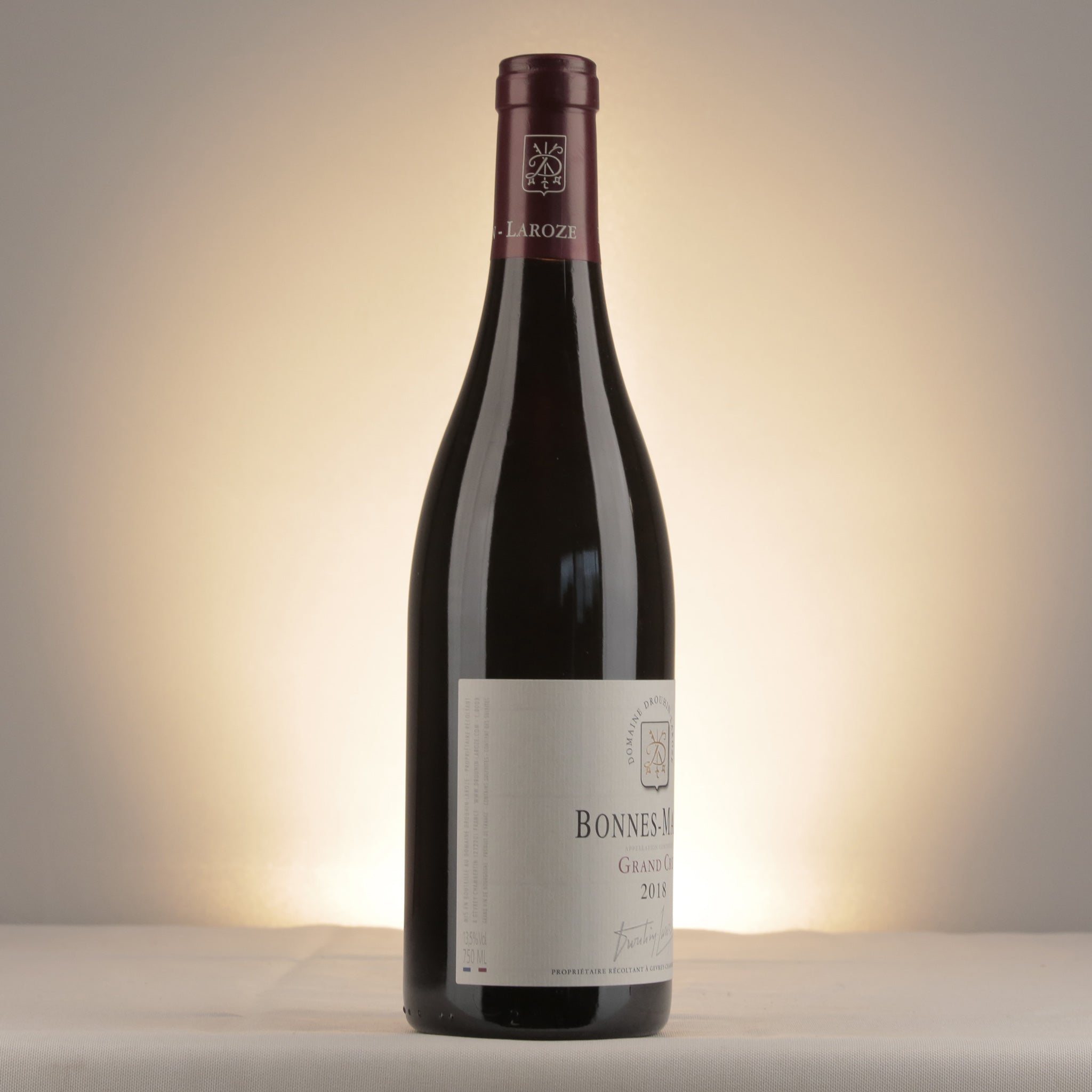 Domaine Drouhin Laroze Bonnes Mares Grand Cru 2018 Bottle label