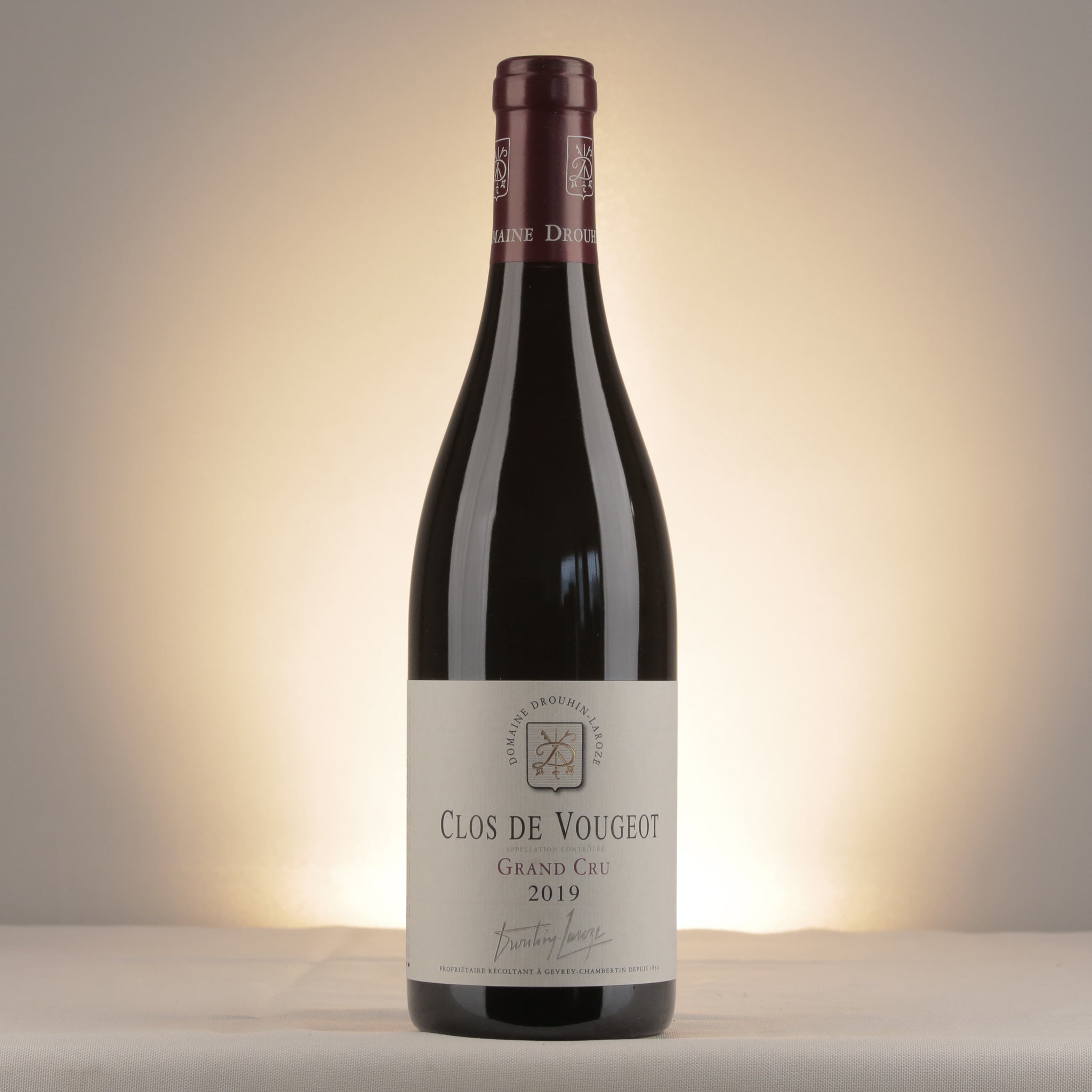 Domaine Drouhin Laroze Clos de Vougeot Grand Cru 2019 Bottle front