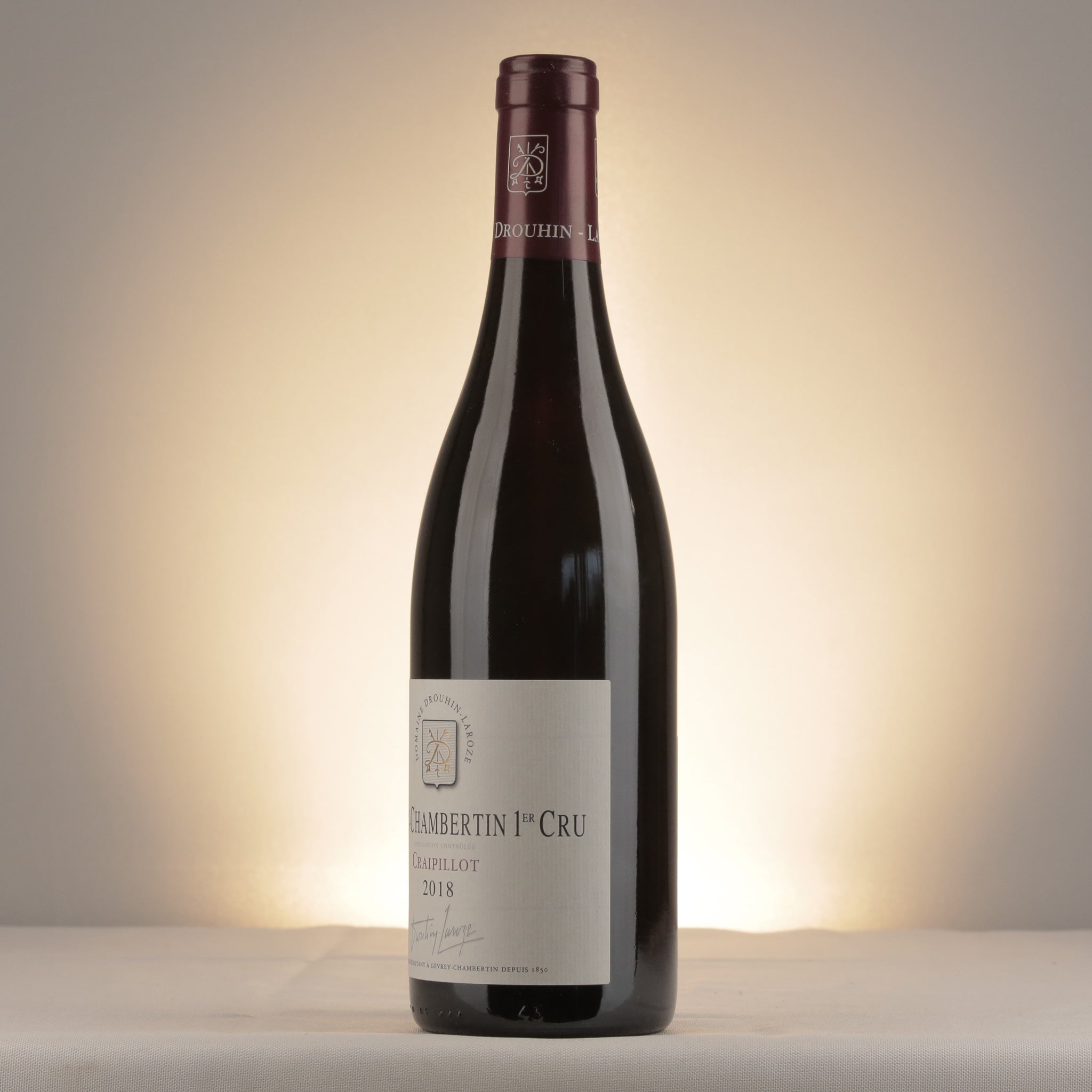Domaine Drouhin Laroze Gevrey-Chambertin 1er Cru Craipillot 2018 Bottle detail