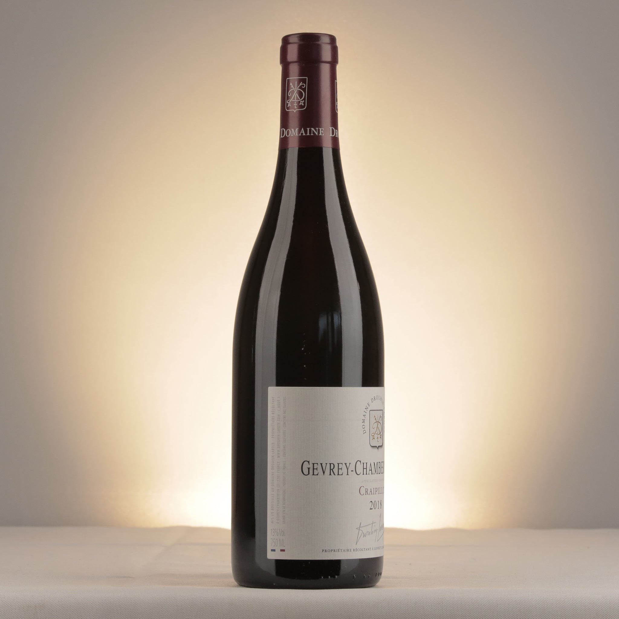 Domaine Drouhin Laroze Gevrey-Chambertin 1er Cru Craipillot 2018 Bottle label