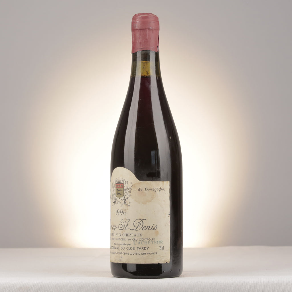 Clos Tarty Morey-Saint-Denis 1er Cru Aux Chezeaux 1996 Bottle turned left