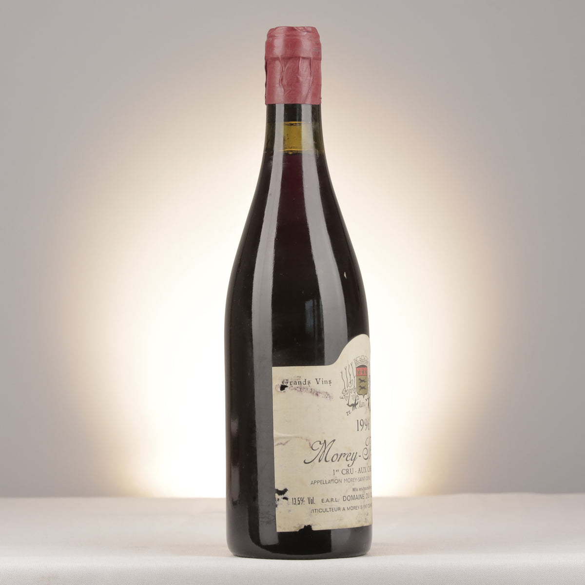 Clos Tarty Morey-Saint-Denis 1er Cru Aux Chezeaux 1996 Bottle turned right