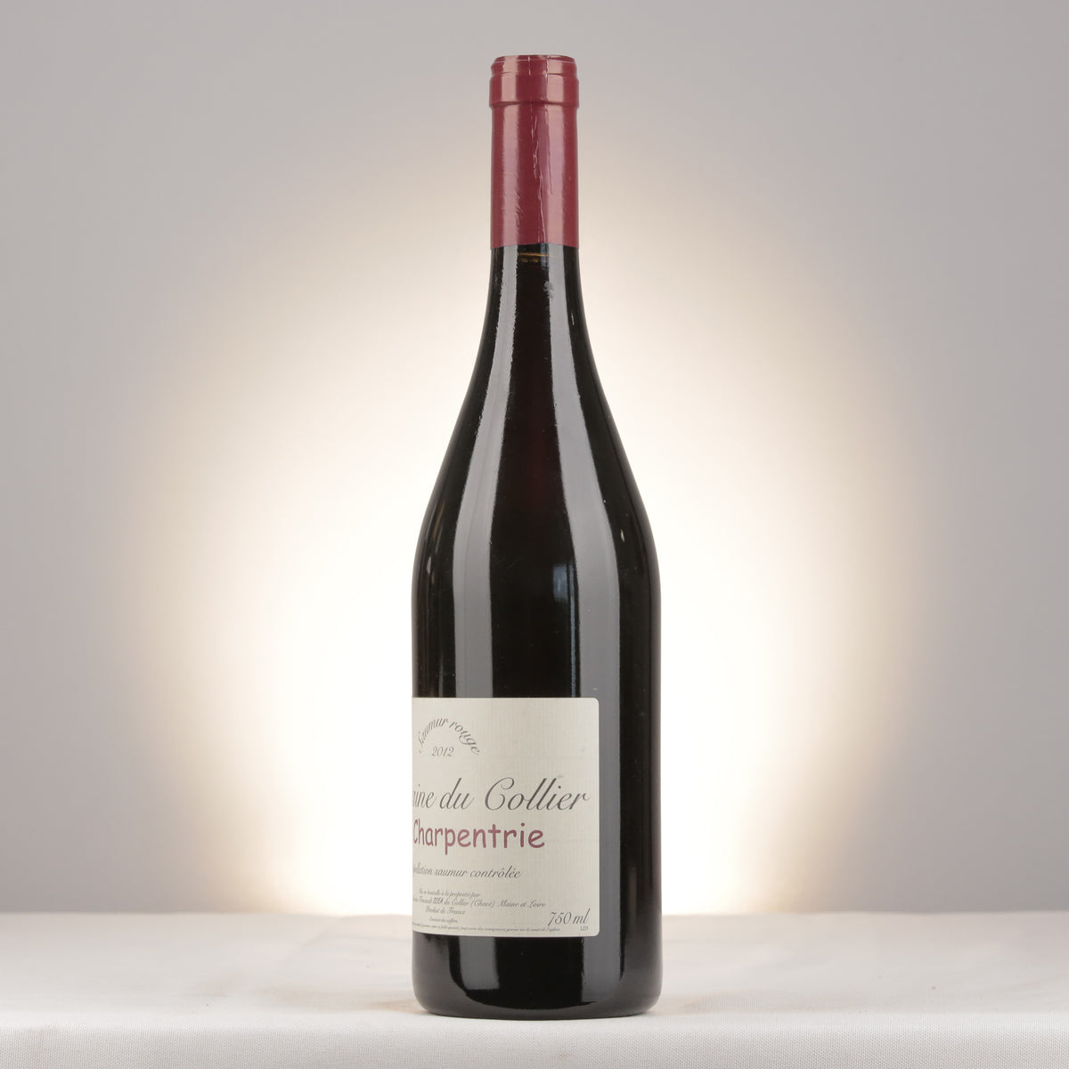 Domaine du Collier Saumur La Charpentrie Rouge 2012 Bottle turned left
