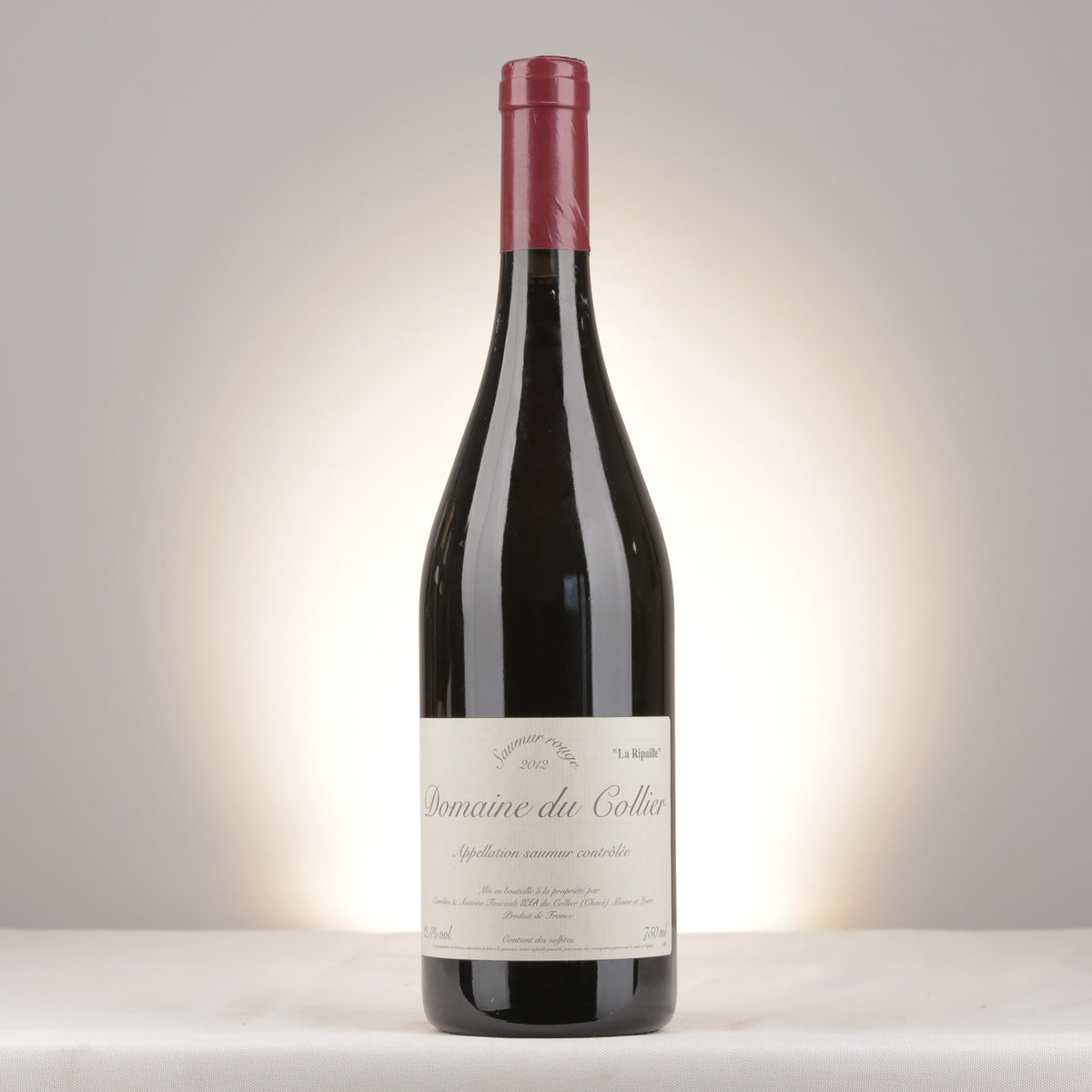 Domaine du Collier Saumur La Ripaille 2012 Bottle front