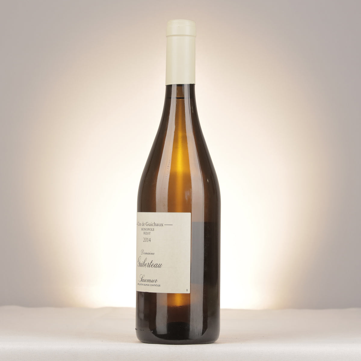 Domaine Guiberteau Saumur Clos de Guichaux 2014 Bottle turned left