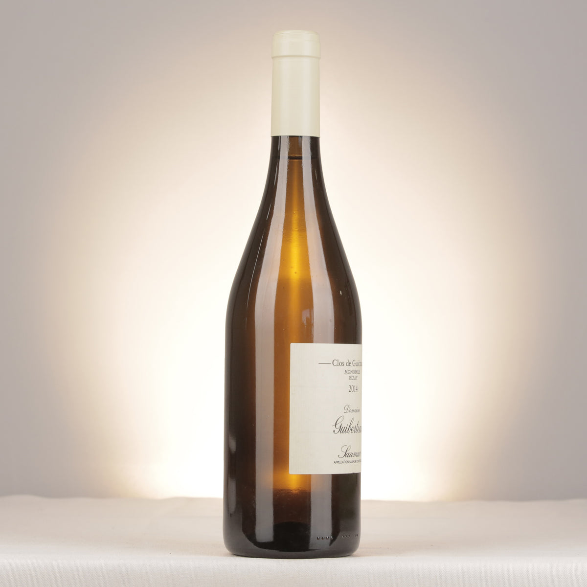 Domaine Guiberteau Saumur Clos de Guichaux 2014 Bottle turned right