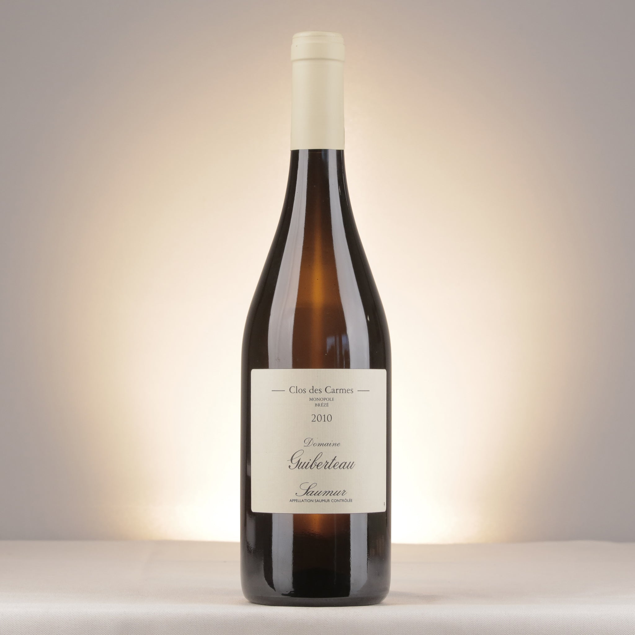 Domaine Guiberteau Saumur Clos des Carmes 2010 Bottle front