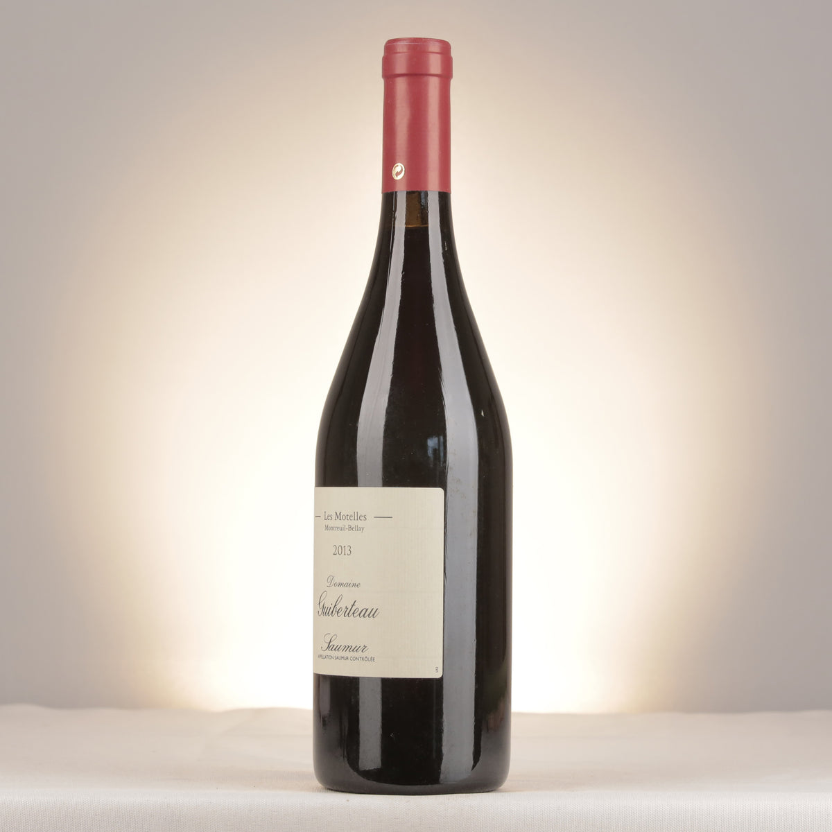 Domaine Guiberteau Saumur Les Motelles 2013 Bottle turned left