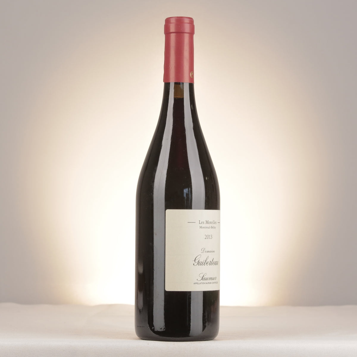Domaine Guiberteau Saumur Les Motelles 2013 Bottle turned right