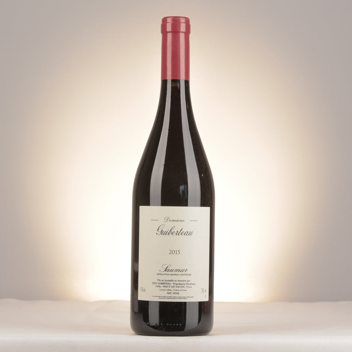 Domaine Guiberteau Saumur Rouge 2015 Bottle front