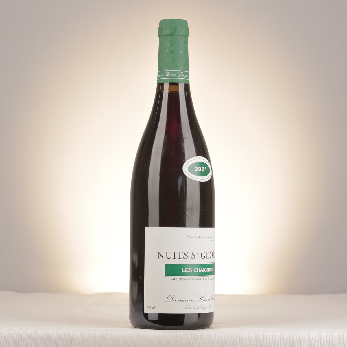 Domaine Henri Gouges Nuits-Saint-Georges 1er Cru Aux Chaignots 2001 Bottle turned right