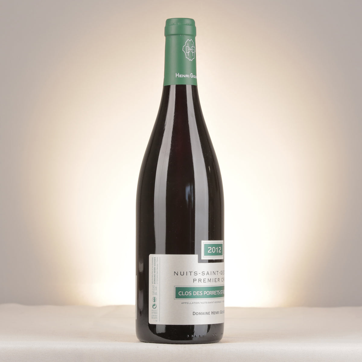 Domaine Henri Gouges Nuits-Saint-Georges 1er Cru Clos des Porrets-Saint-Georges 2012 Bottle turned right