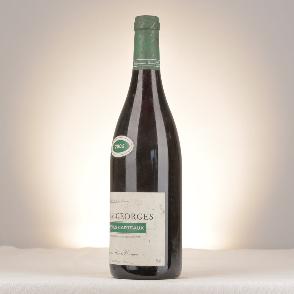 Domaine Henri Gouges Nuits-Saint-Georges 1er Cru Les Chênes Carteaux 2005 Bottle turned left