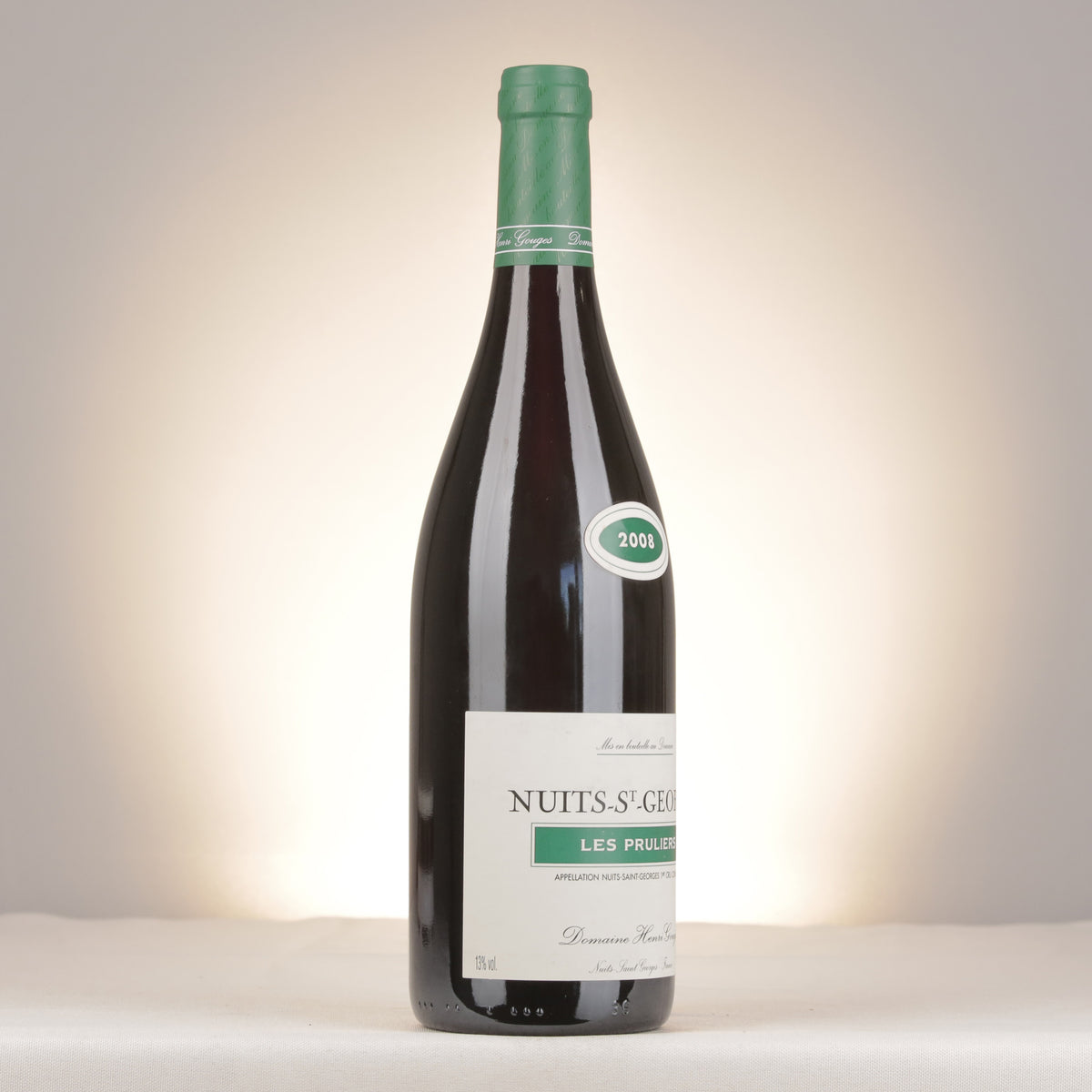 Domaine Henri Gouges Nuits-Saint-Georges 1er Cru Les Pruliers 2008 Bottle turned right