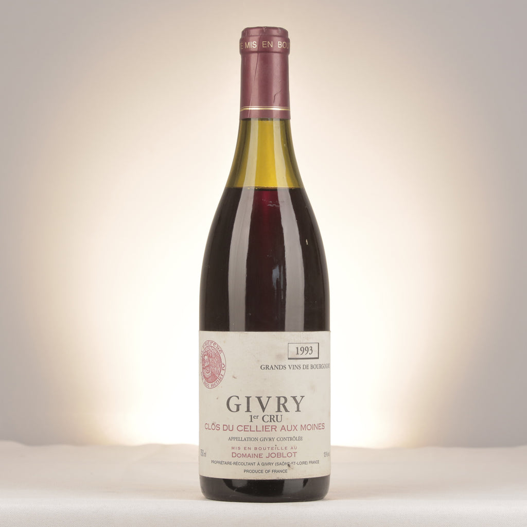 Domaine Joblot Givry 1er Cru Clos du Cellier aux Moines 1993 Bottle front (lot 40ca)