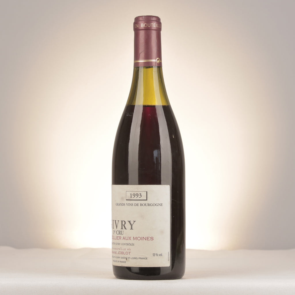 Domaine Joblot Givry 1er Cru Clos du Cellier aux Moines 1993 Bottle turned left (lot 40ca)