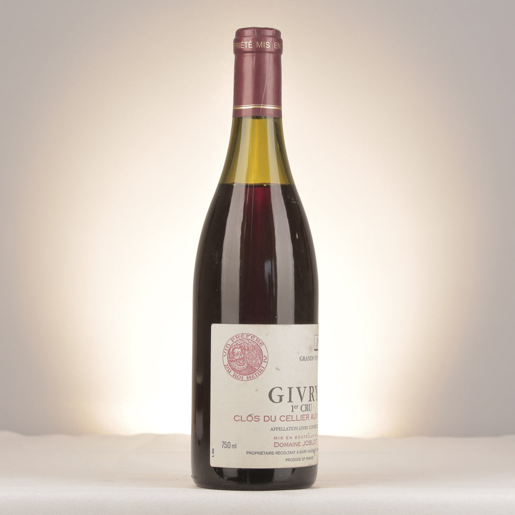 Domaine Joblot Givry 1er Cru Clos du Cellier aux Moines 1993 Bottle turned right (lot 40ca)