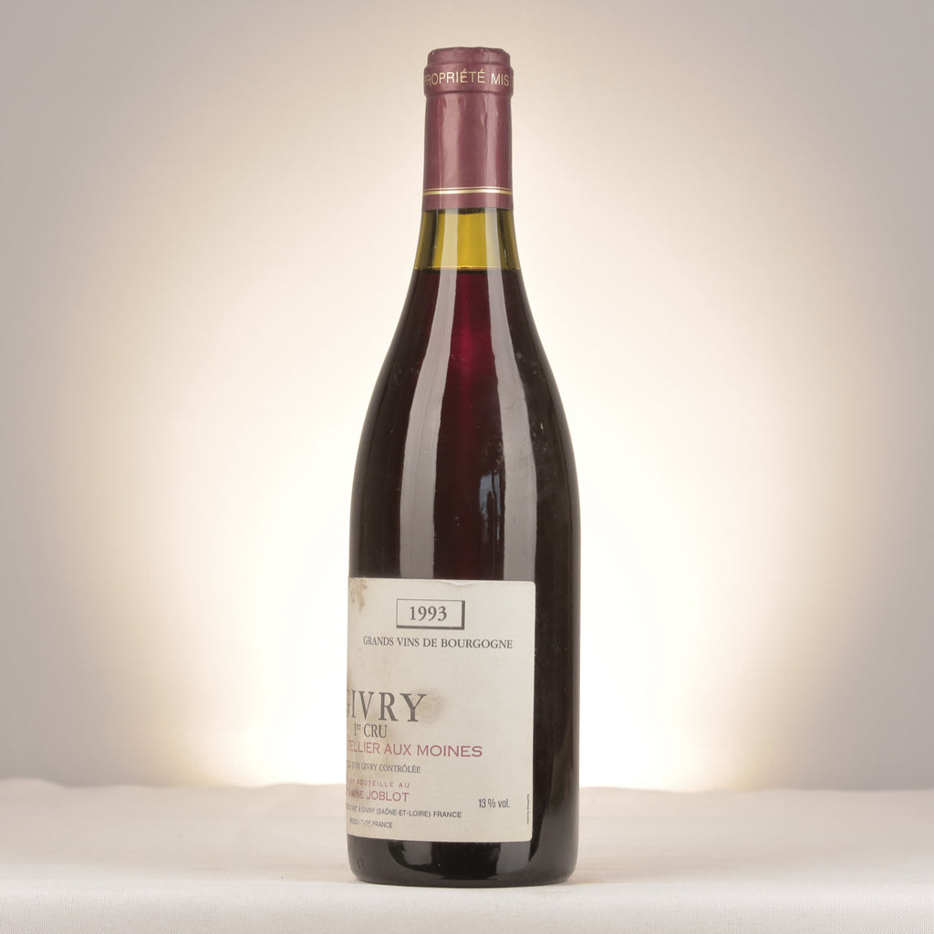 Domaine Joblot Givry 1er Cru Clos du Cellier aux Moines 1993 Bottle turned left (lot 52a4)