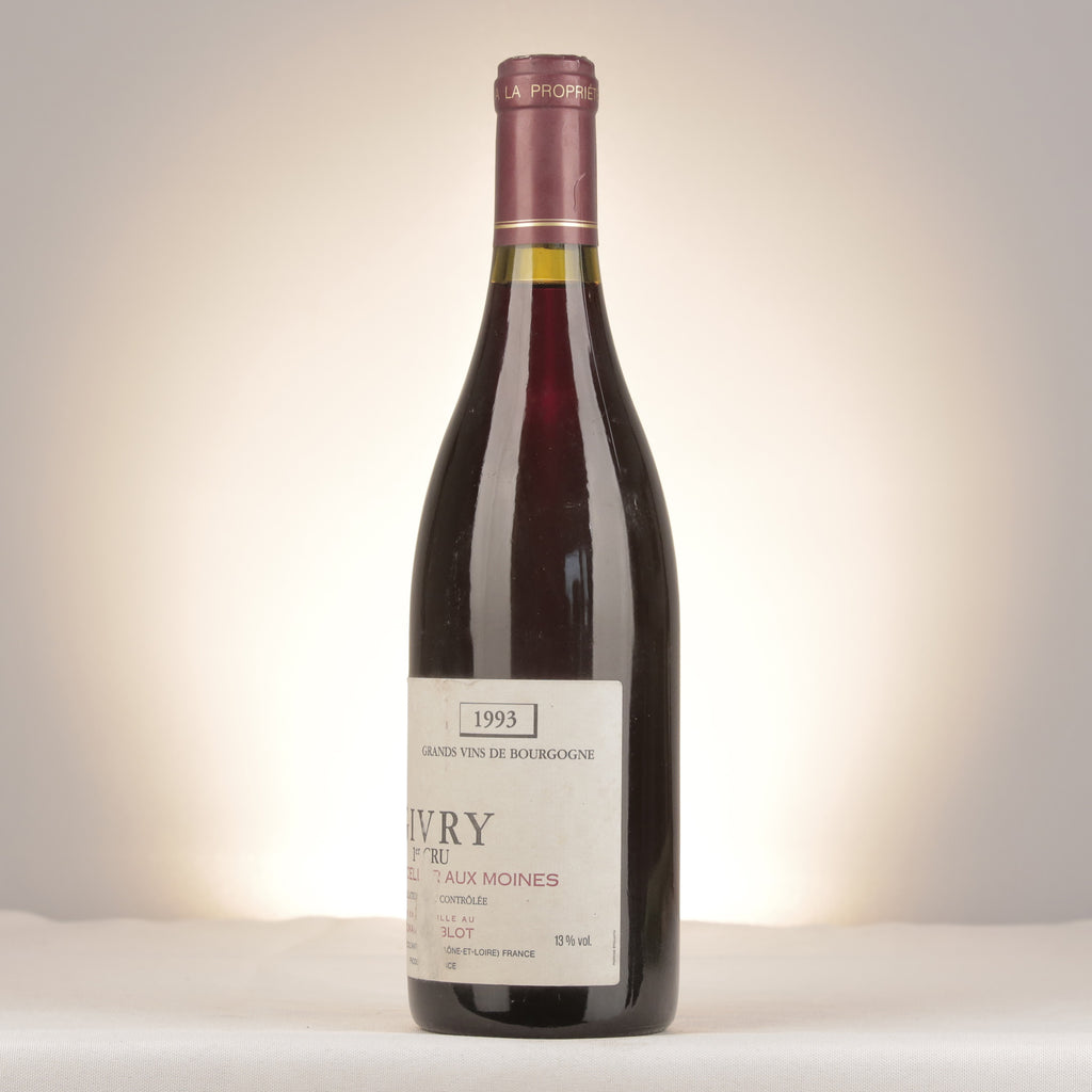 Domaine Joblot Givry 1er Cru Clos du Cellier aux Moines 1993 Bottle turned left (lot 9654)