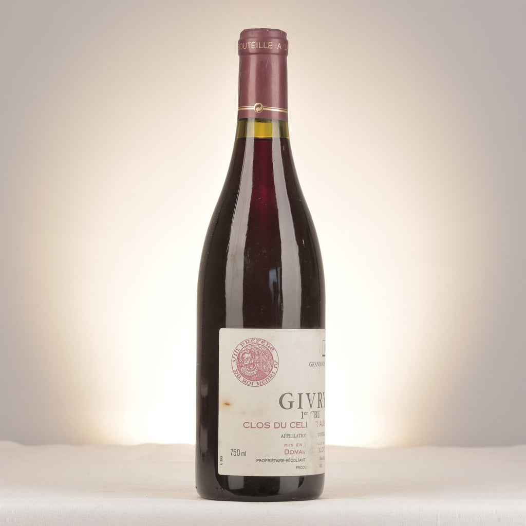 Domaine Joblot Givry 1er Cru Clos du Cellier aux Moines 1993 Bottle turned right (lot 9654)