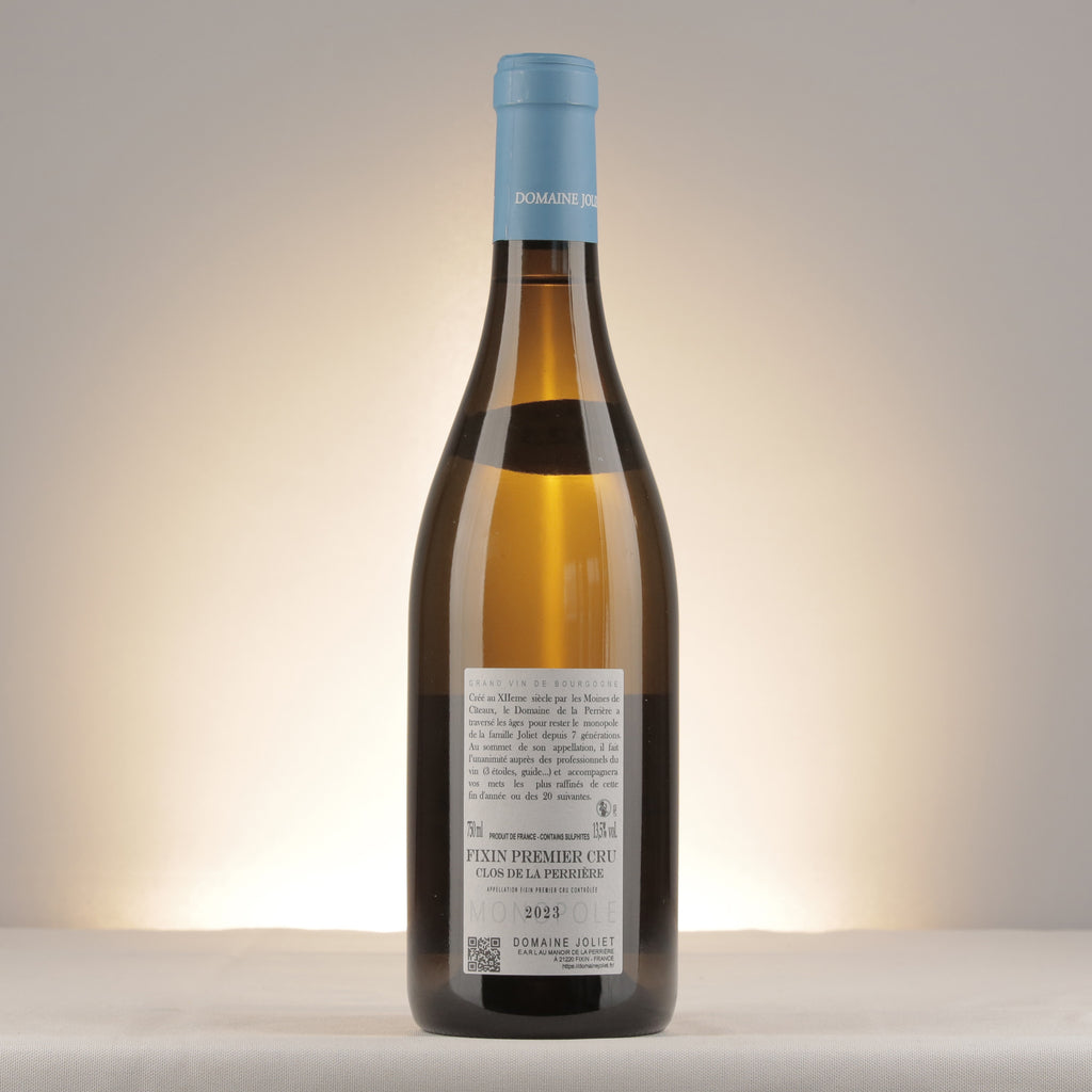 Joliet Fixin Clos de la Perrière Blanc 2023 Bottle back