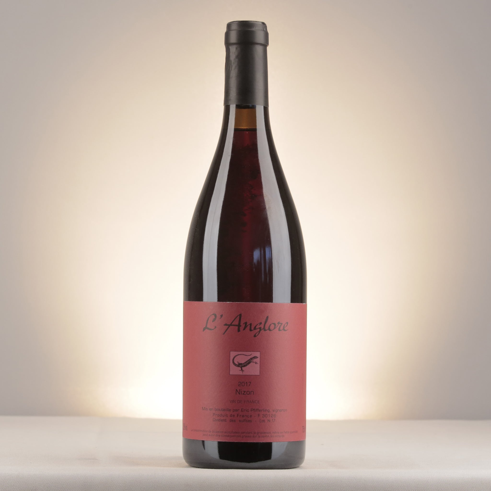 L'Anglore Nizon VdF 2017 Bottle front