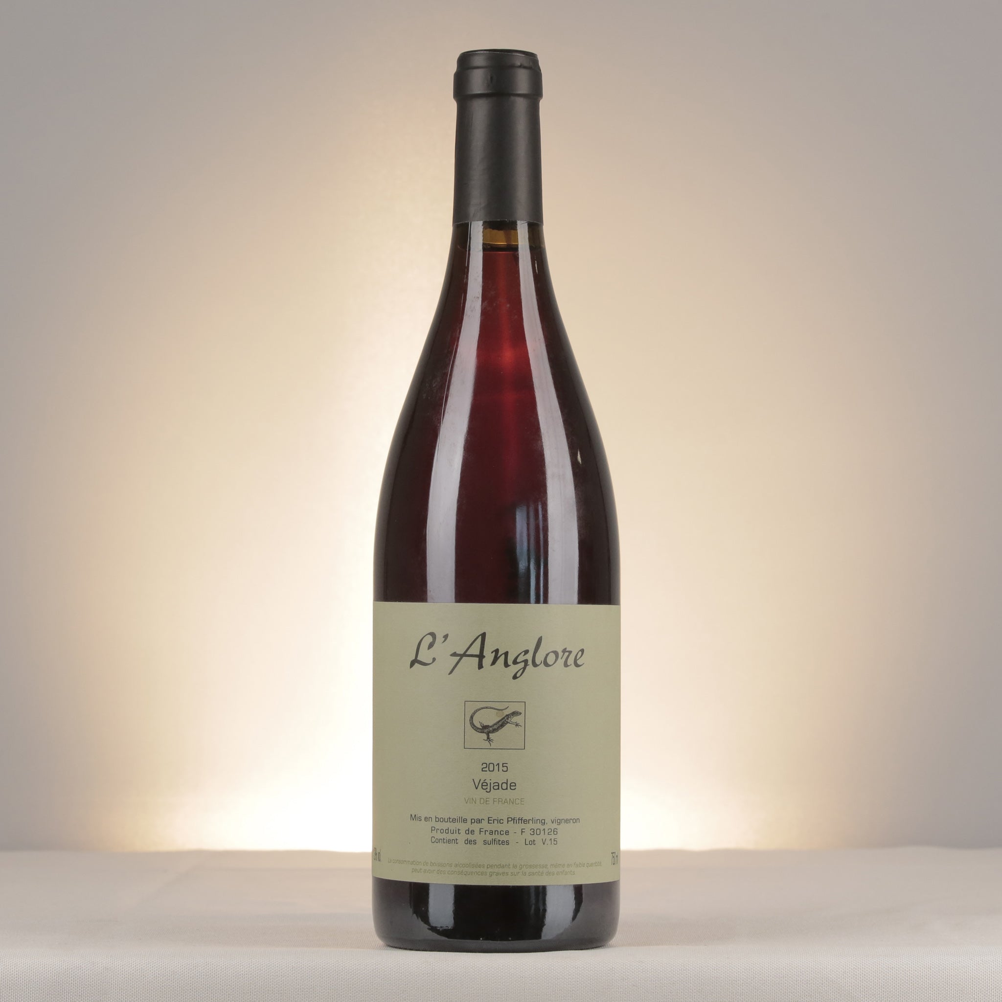 L'Anglore Véjade 2015 Bottle front