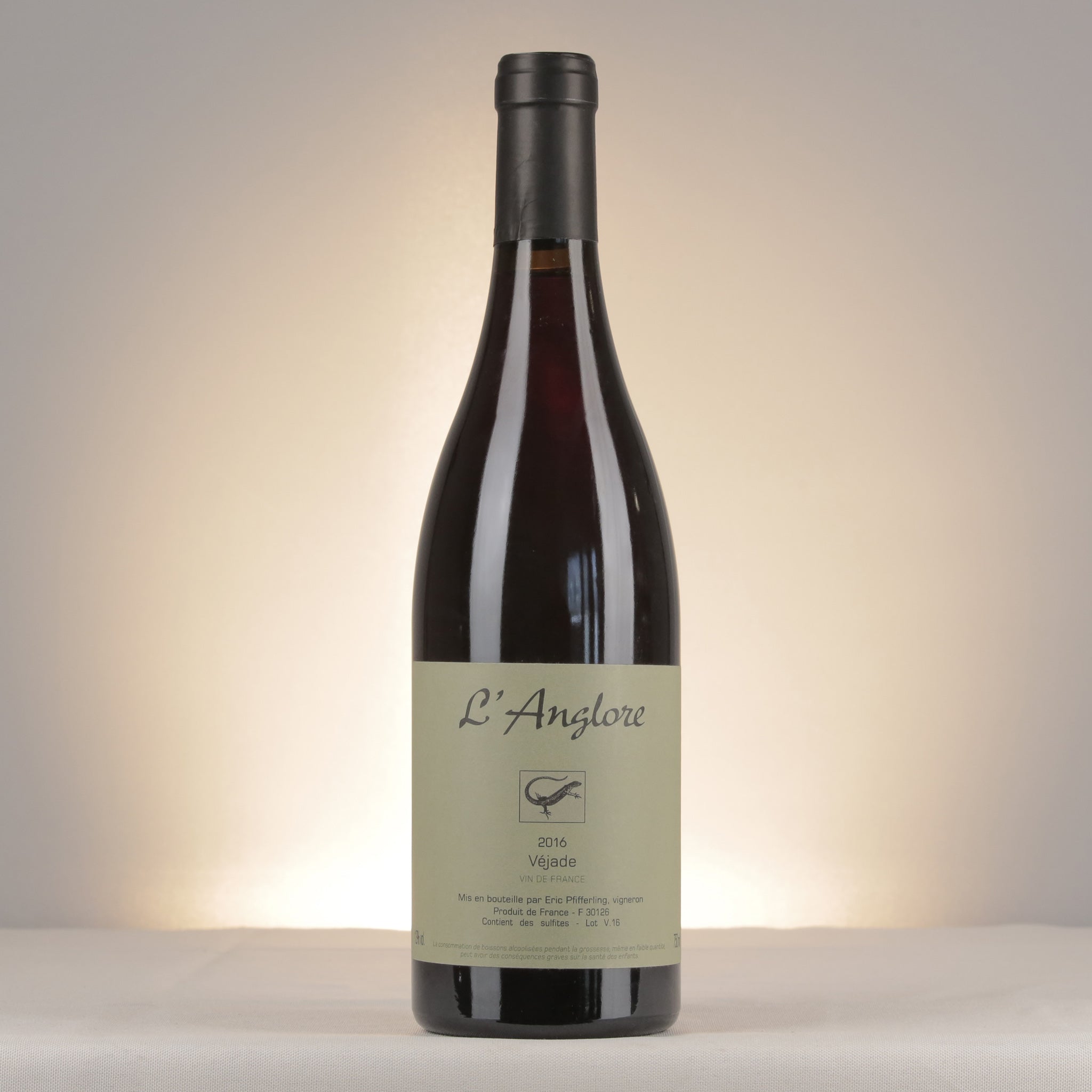 L'Anglore Véjade 2016 Bottle front