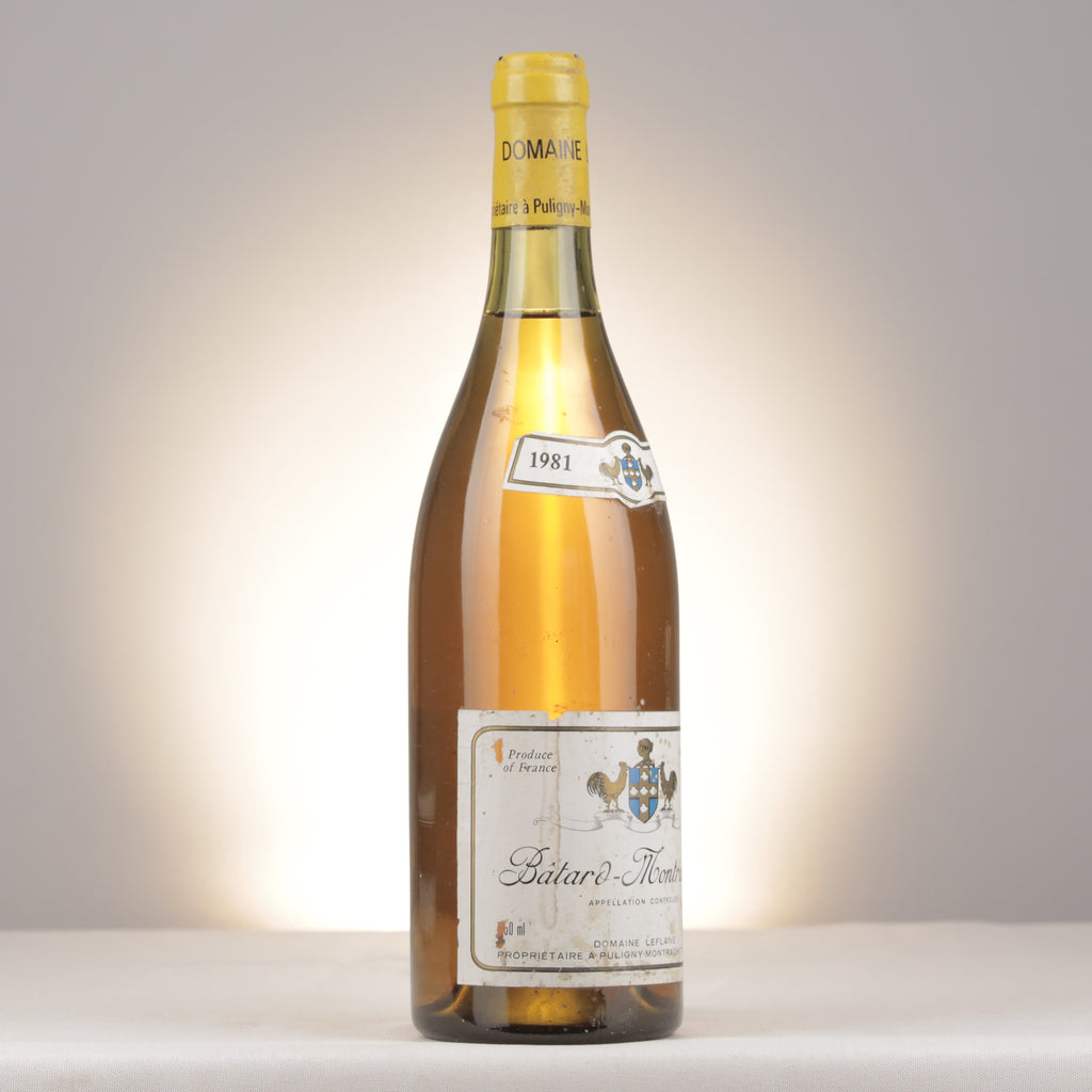 Leflaive Bâtard-Montrachet Grand Cru 1981 Bottle turned right