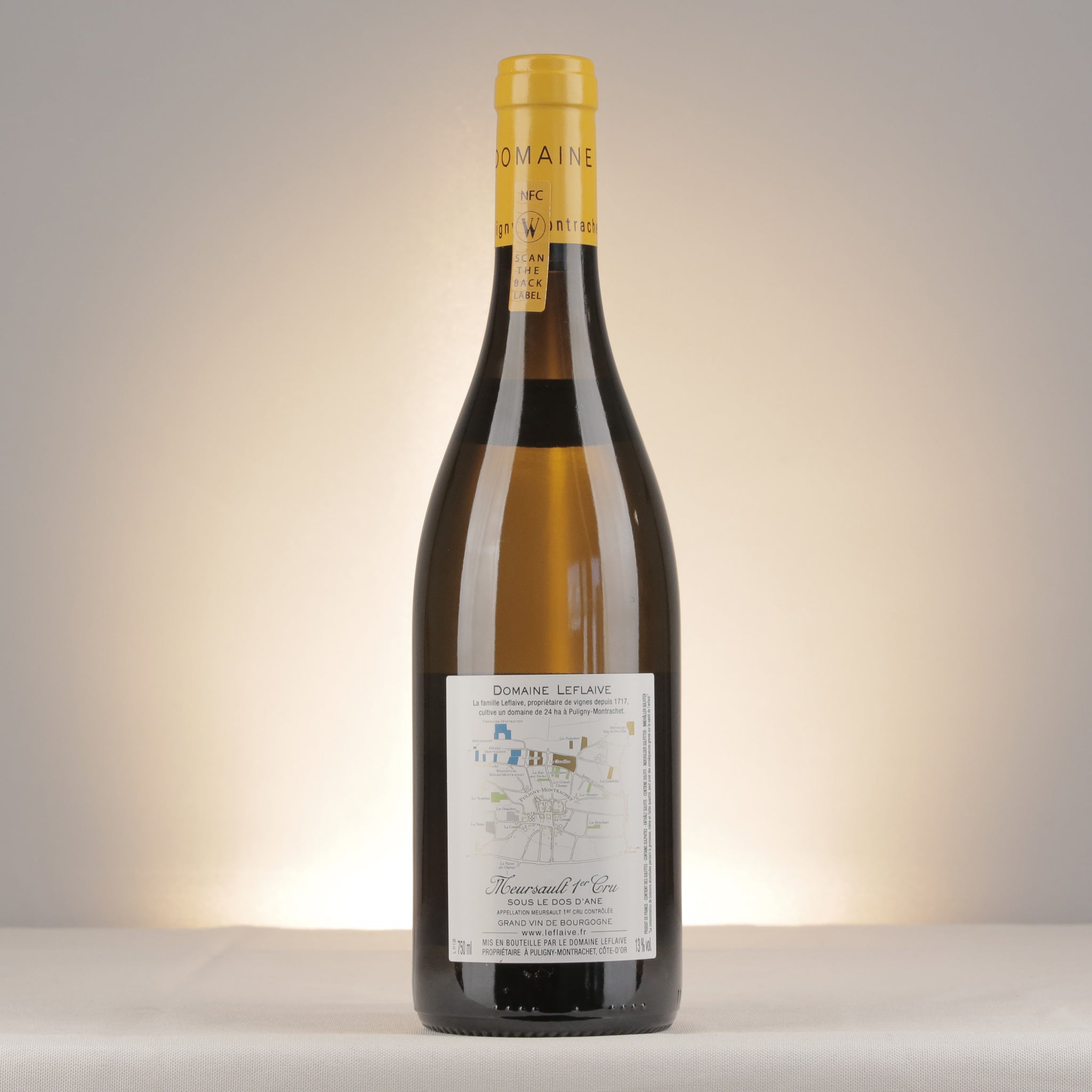 Domaine Leflaive Meursault 1er Cru Sous le dos d'Ane 2023 Bottle back
