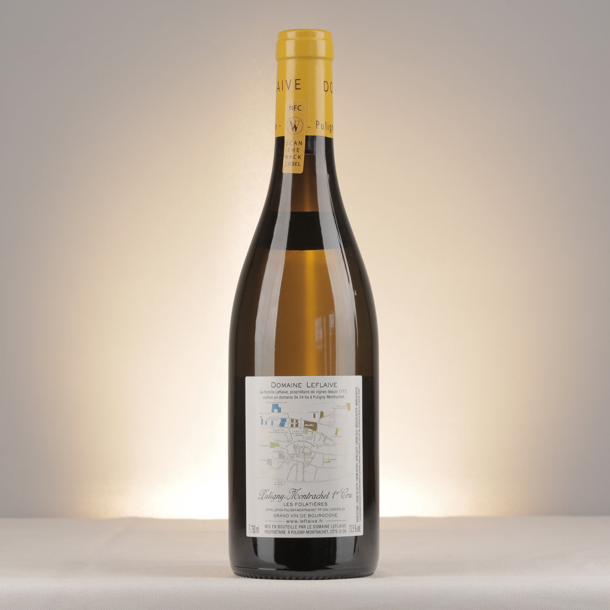 Domaine Leflaive Puligny-Montrachet 1er Cru Les Folatières 2023 Bottle back