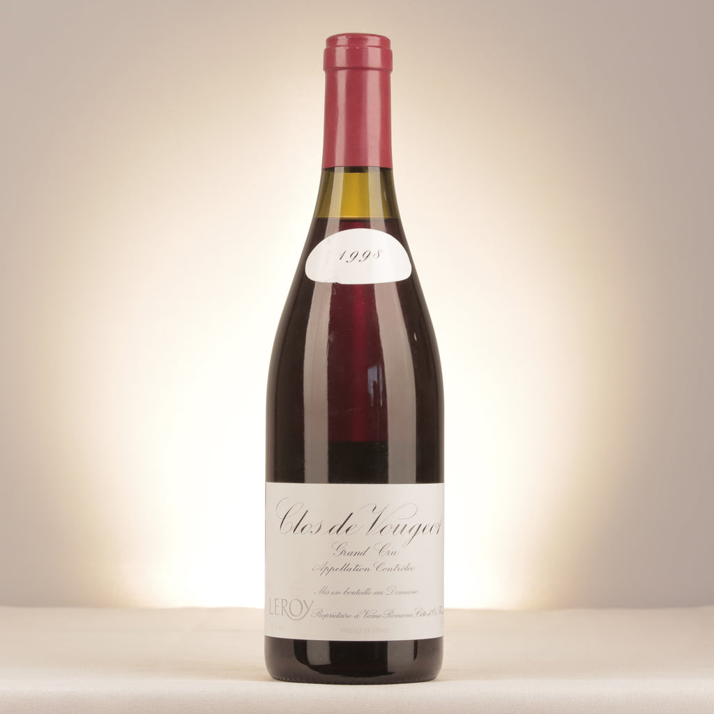 Domaine Leroy Clos de Vougeot Grand Cru 1998 Bottle front