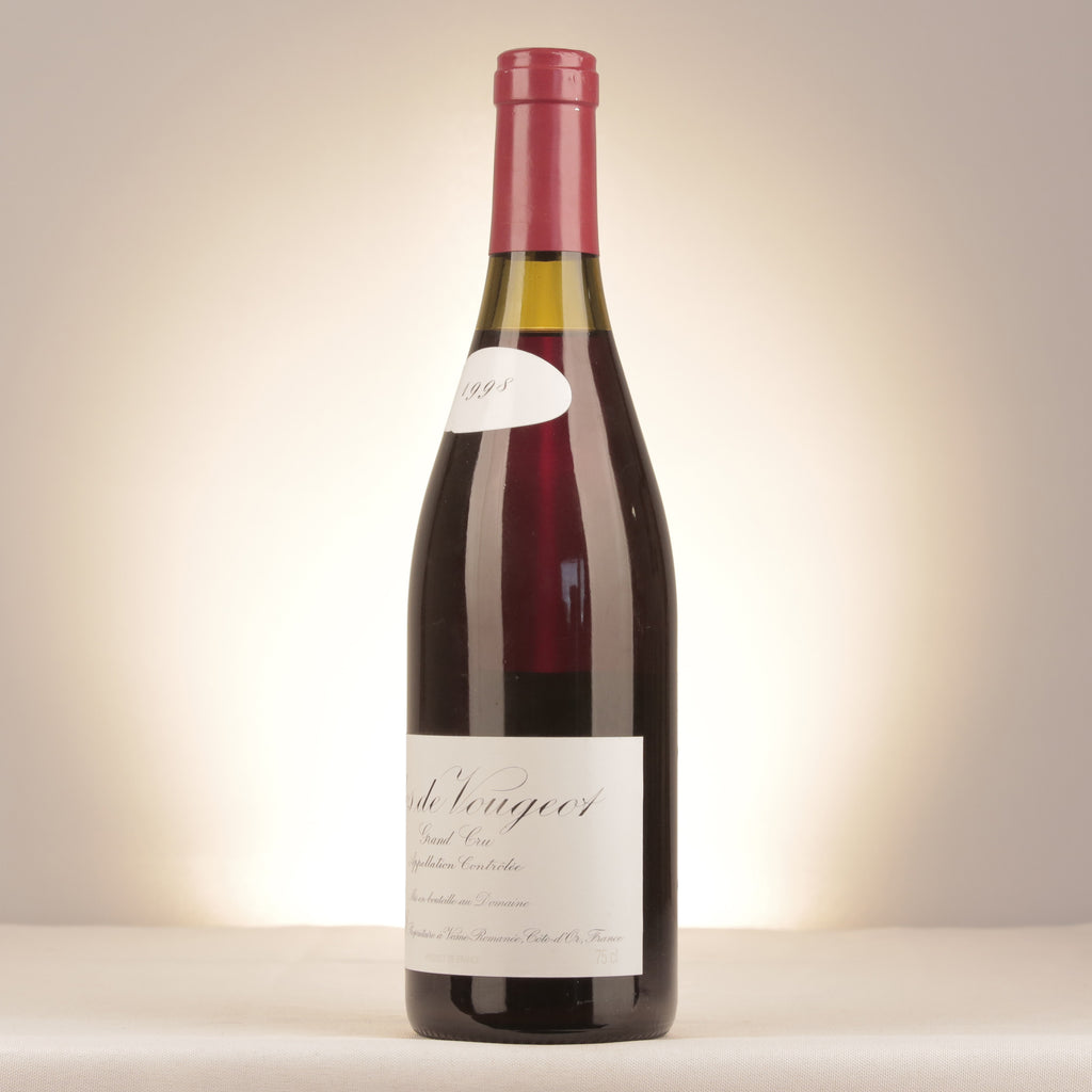 Domaine Leroy Clos de Vougeot Grand Cru 1998 Bottle turned left