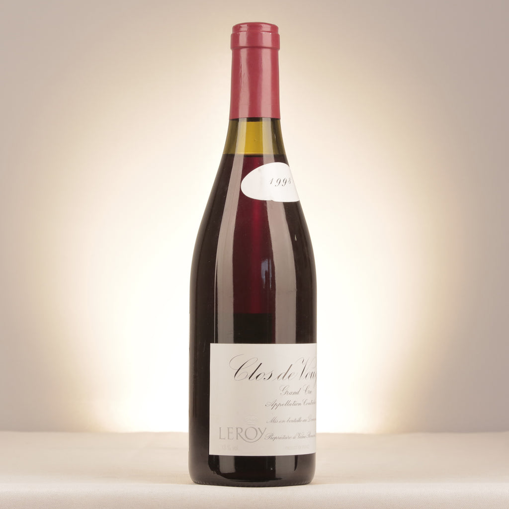 Domaine Leroy Clos de Vougeot Grand Cru 1998 Bottle turned right
