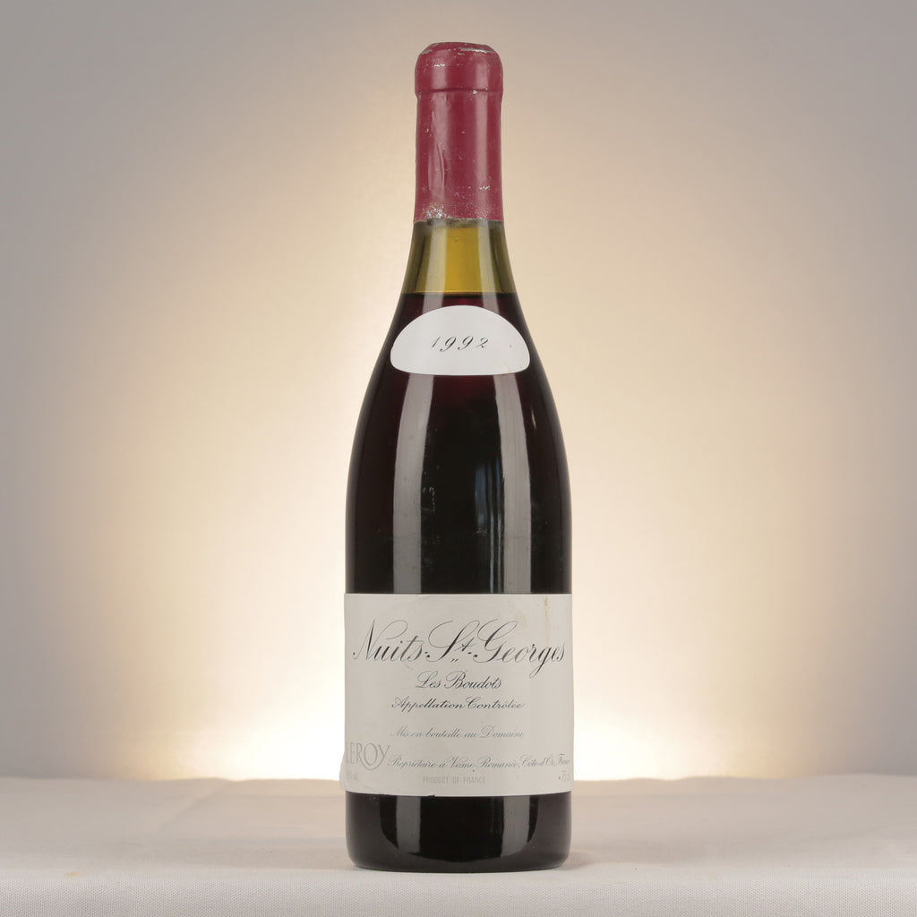 Domaine Leroy Nuits-Saint-Georges 1er Cru Les Boudots 1992 Bottle front