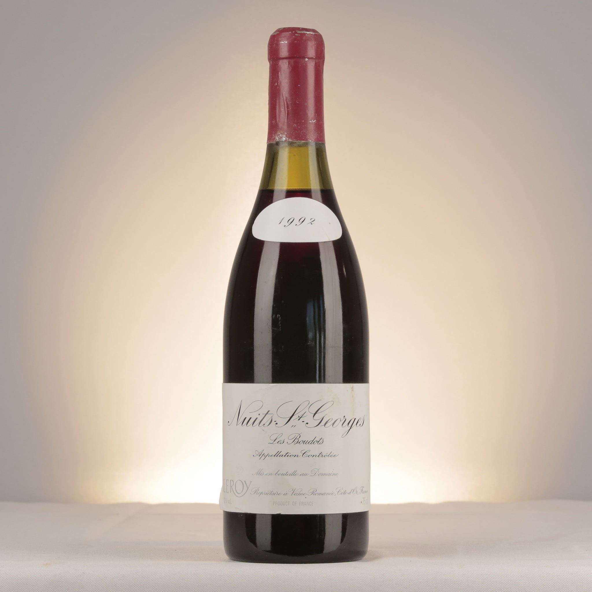 Domaine Leroy Nuits-Saint-Georges 1er Cru Les Boudots 1992 Bottle front