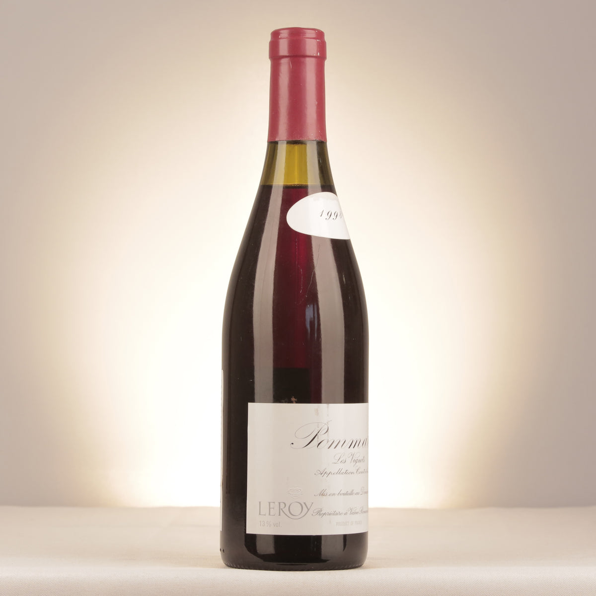Domaine Leroy Pommard Les Vignots 1998 Bottle turned right
