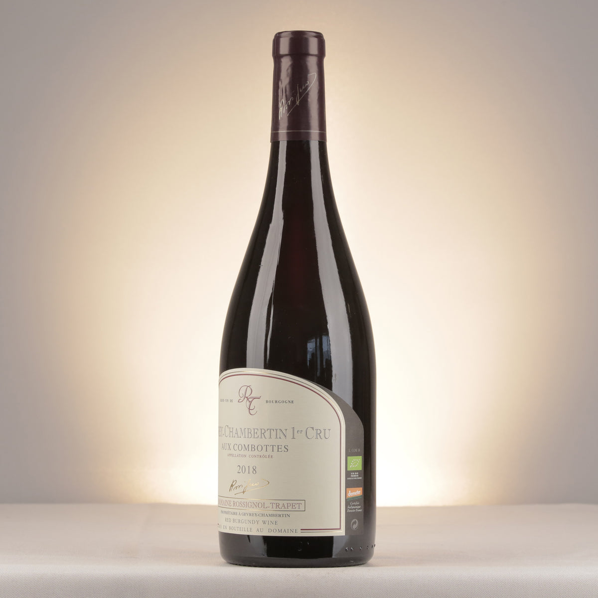 Domaine Rossignol-Trapet Gevrey-Chambertin 1er Cru Aux Combottes 2018 Bottle detail (lot 6e50)
